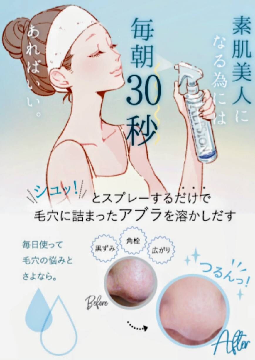 洗顔料不要！朝スプレー洗顔☆